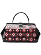 Prada Vintage 2000's Appliqués Doctor Bag - Black
