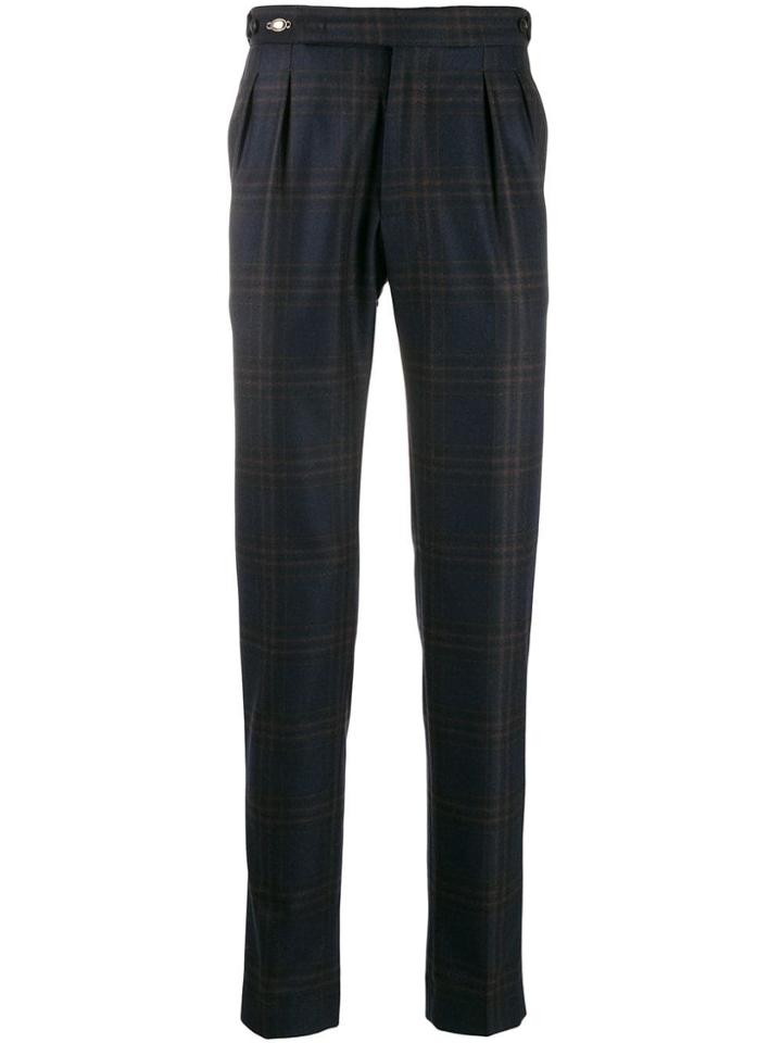 Tagliatore Tartan Trousers - Blue