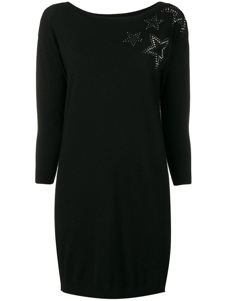 Liu Jo Embellished Sweater Dress - Black