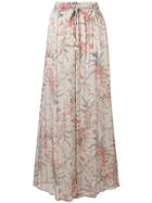 Zimmermann Floral Elasticated Waist Skirt - Nude & Neutrals