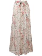 Zimmermann Floral Elasticated Waist Skirt - Nude & Neutrals