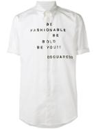 Dsquared2 Printed Shortsleeved Shirt - White