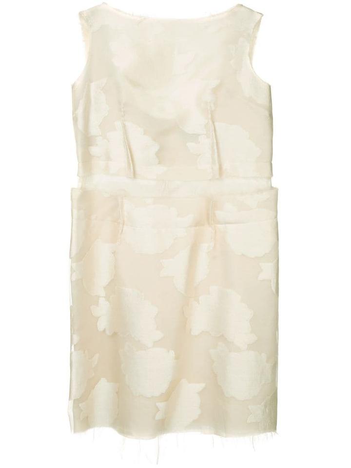 Comme Des Garçons Pre-owned Frayed Embroidered Sleeveless Dress -