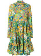 Msgm Floral Motif Dress - Multicolour