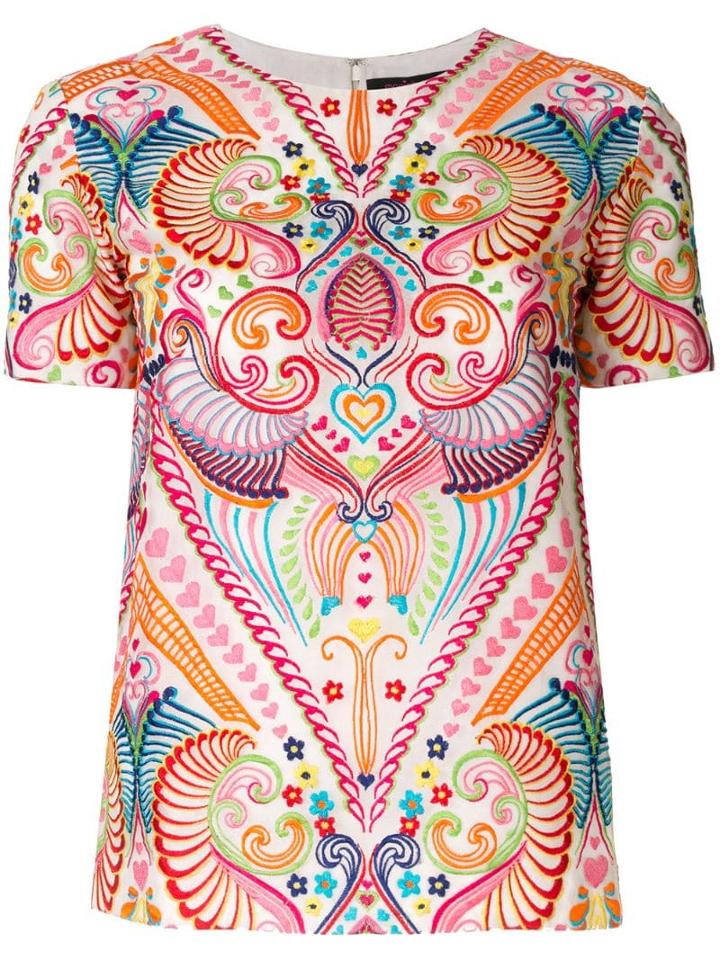 Manish Arora Patterned Embroidered Top - Multicolour