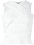 Carven Cross-front Sleeveless Top