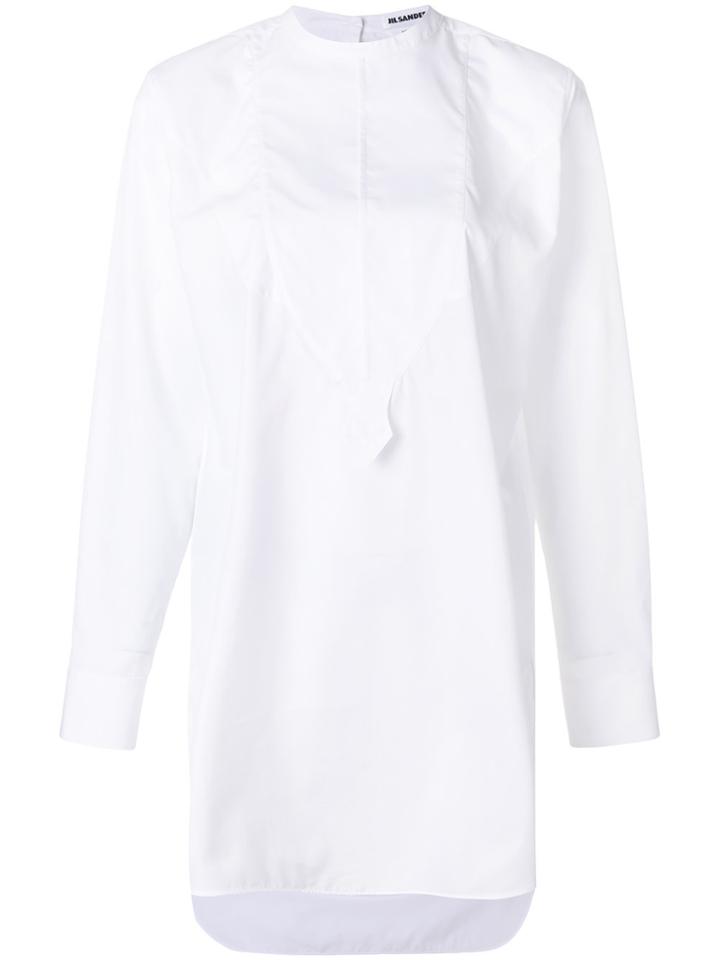 Jil Sander Bib Poplin Shirt - White
