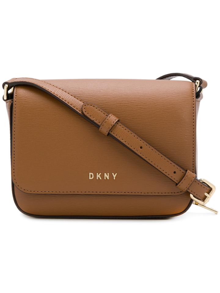 Dkny Foldover Flap Classic Shoulder Bag - Brown