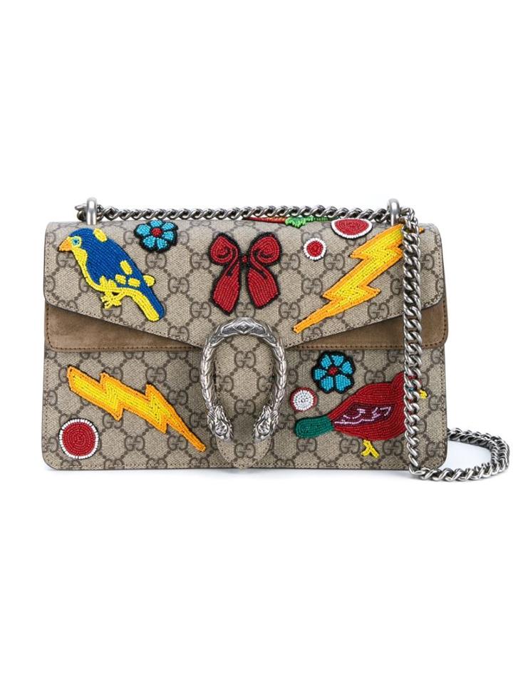 Gucci Dionysus Gg Supreme Beaded Shoulder Bag