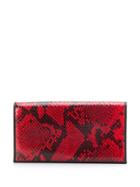 Paul Smith Snakeskin-effect Panel Wallet - Red