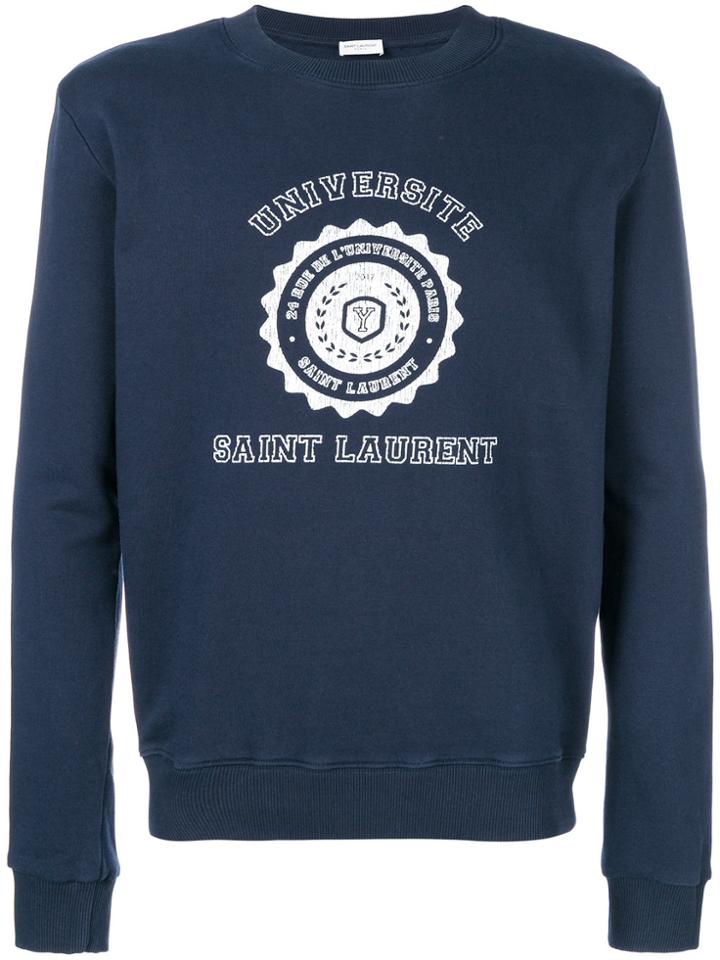 Saint Laurent Université Sweatshirt - Blue