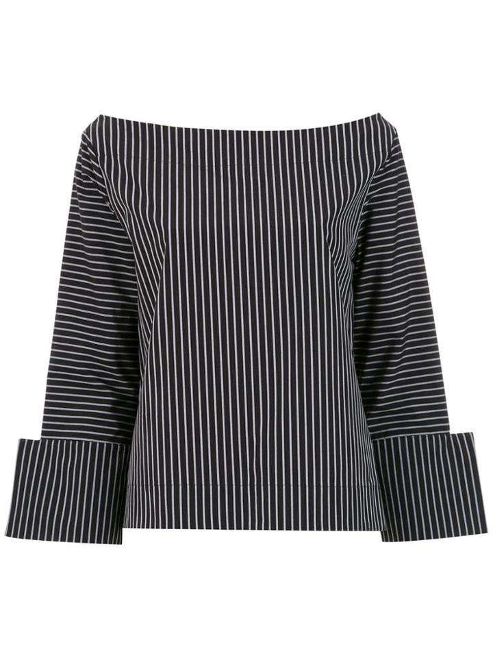 Gloria Coelho Striped Blouse - Black