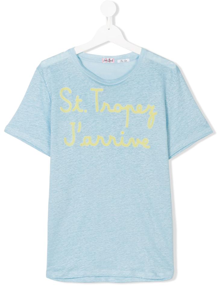 Mc2 Saint Barth Kids St. Tropez J'arrive T-shirt - Blue