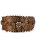 Isabel Marant Snakeskin Effect Thick Belt - Brown