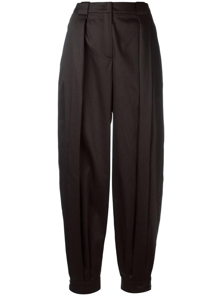 Jil Sander Navy - Pleated Loose-fit Trousers - Women - Cotton/acetate/cupro - 38, Grey, Cotton/acetate/cupro