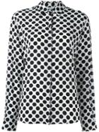 Msgm Polka Dot Shirt, Women's, Size: 38, White, Silk