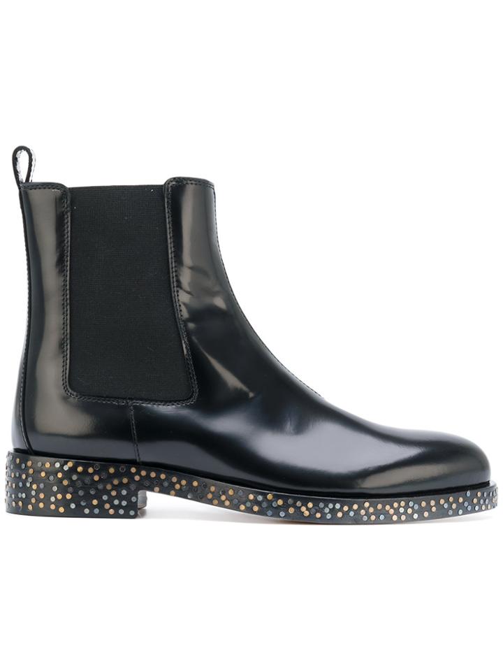 Maison Margiela Contrasting Sole Chelsea Boots - Black