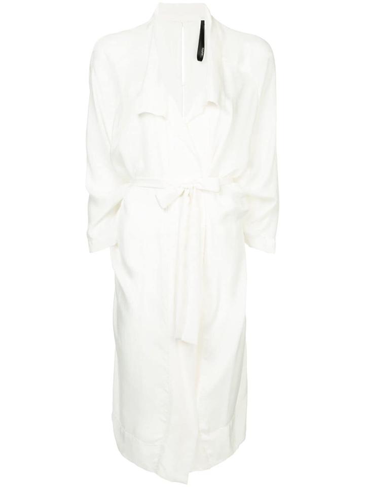 Taylor Split Cocoon Trench Coat - White