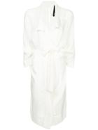 Taylor Split Cocoon Trench Coat - White