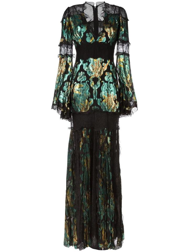 Roberto Cavalli 'fil Cupe' Dress, Women's, Size: 40, Black, Silk/metallic Fibre