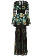 Roberto Cavalli 'fil Cupe' Dress, Women's, Size: 40, Black, Silk/metallic Fibre