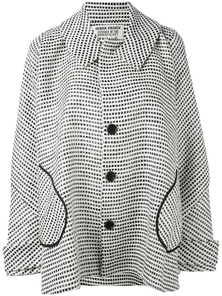 Henrik Vibskov Squares Oversized Coat - Black