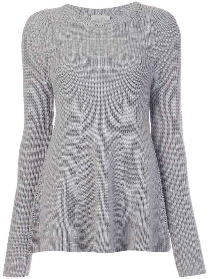 Grey Jason Wu Crew Neck Jumper, Women's, Size: Small, Mercerized Wool