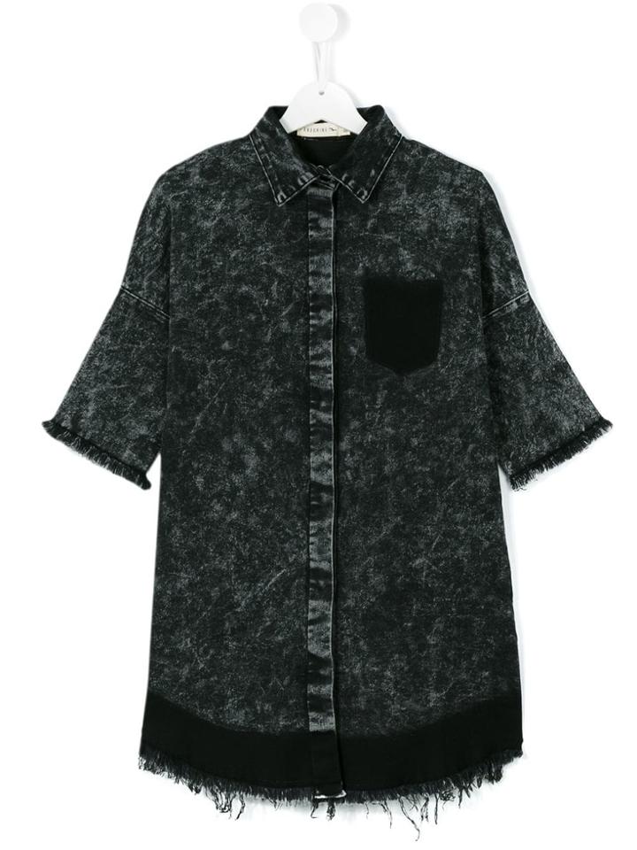 Andorine Raw Edges Denim Dress - Black