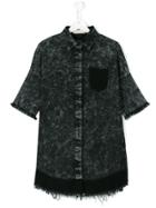 Andorine Raw Edges Denim Dress - Black