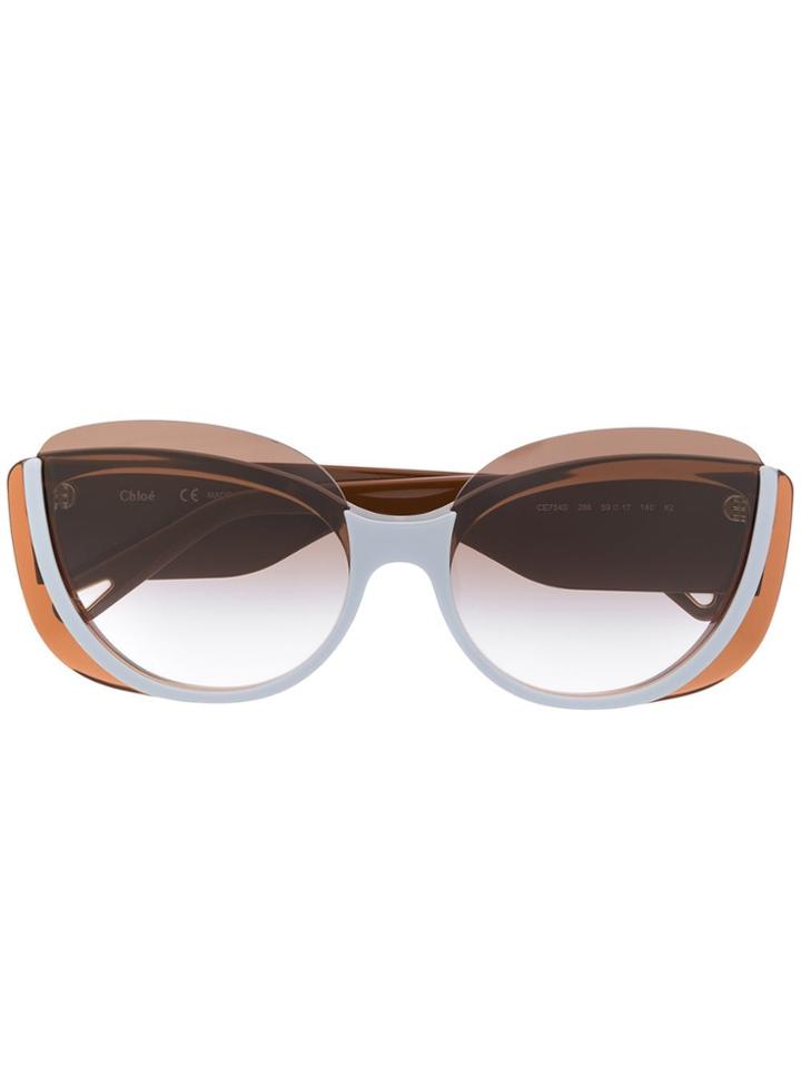 Chloé Eyewear Cat-eye Frame Sunglasses - Brown