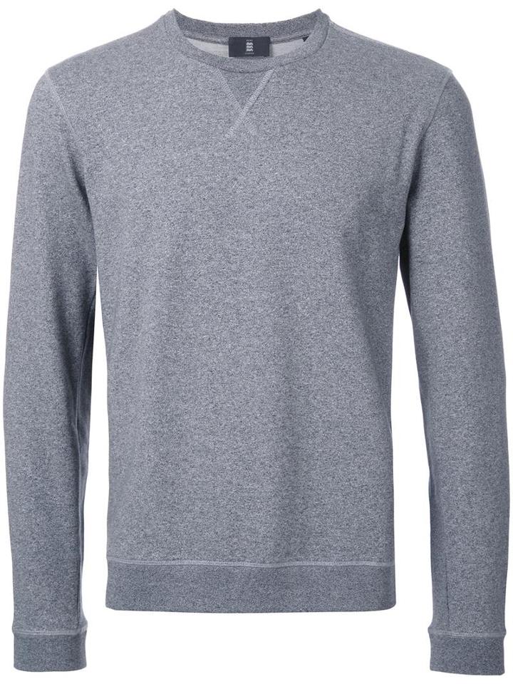 Kent & Curwen Knit Panel Sweatshirt, Men's, Size: Large, Grey, Cotton/spandex/elastane