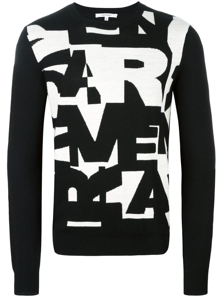 Carven Intarsia Letter Jumper