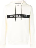 Woolrich Logo Print Hoodie - Neutrals