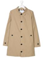 Burberry Kids Single Breasted Trench Coat - Nude & Neutrals