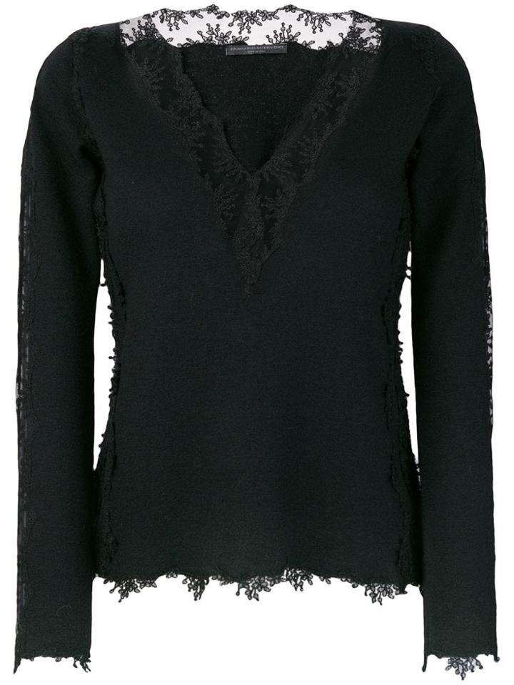 Ermanno Scervino Lace Layer Blouse - Black