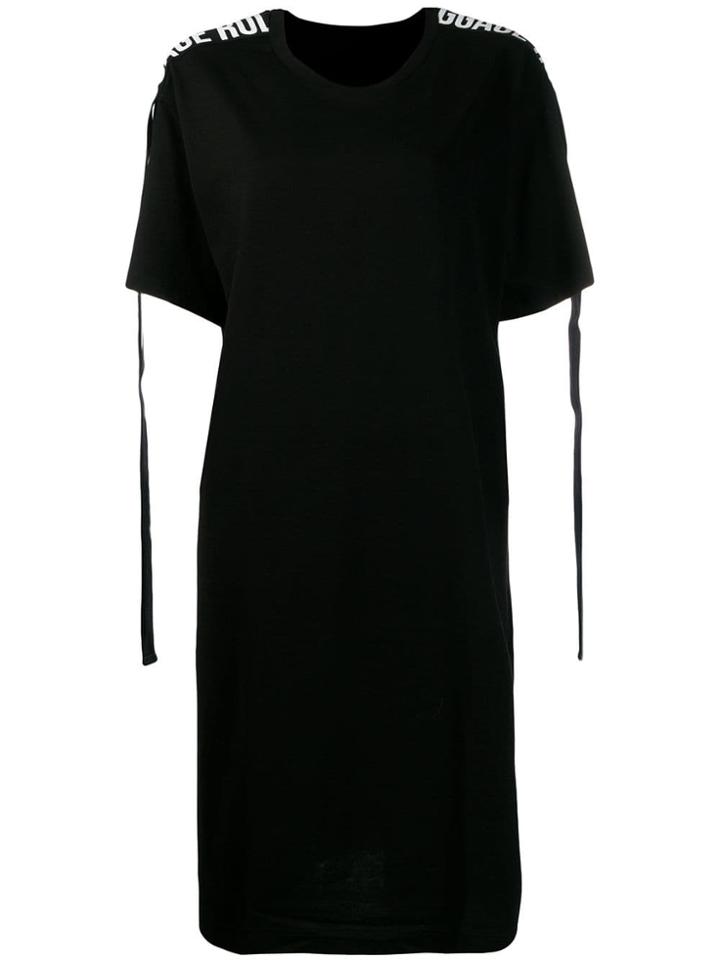 Yohji Yamamoto Side Tape T-shirt Dress - Black