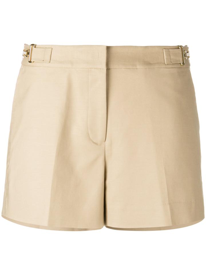 Michael Michael Kors - Tailored Shorts - Women - Cotton/spandex/elastane - 0, Nude/neutrals, Cotton/spandex/elastane