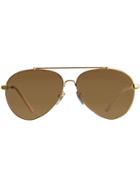 Burberry Eyewear Check Detail Pilot Sunglasses - Metallic