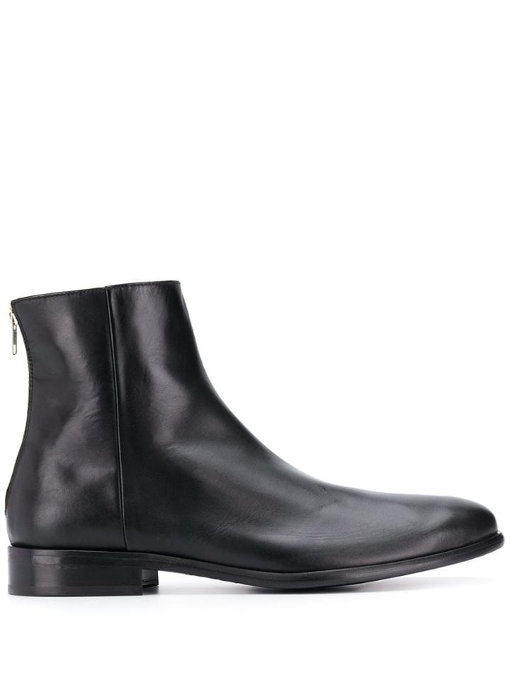 Ps Paul Smith Smooth Ankle Boots - Black