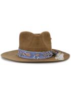 Nick Fouquet Bandito Fedora Hat With Bandana - Brown