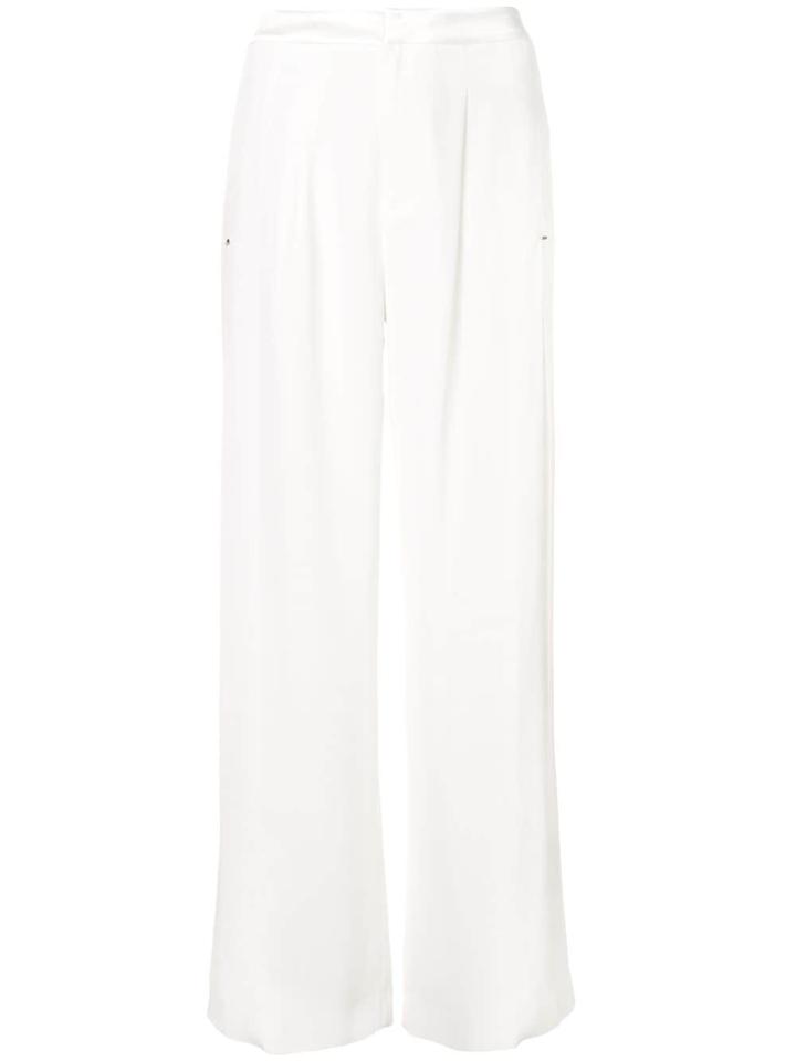 Comme Moi Side Slit Trousers - White