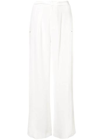 Comme Moi Side Slit Trousers - White