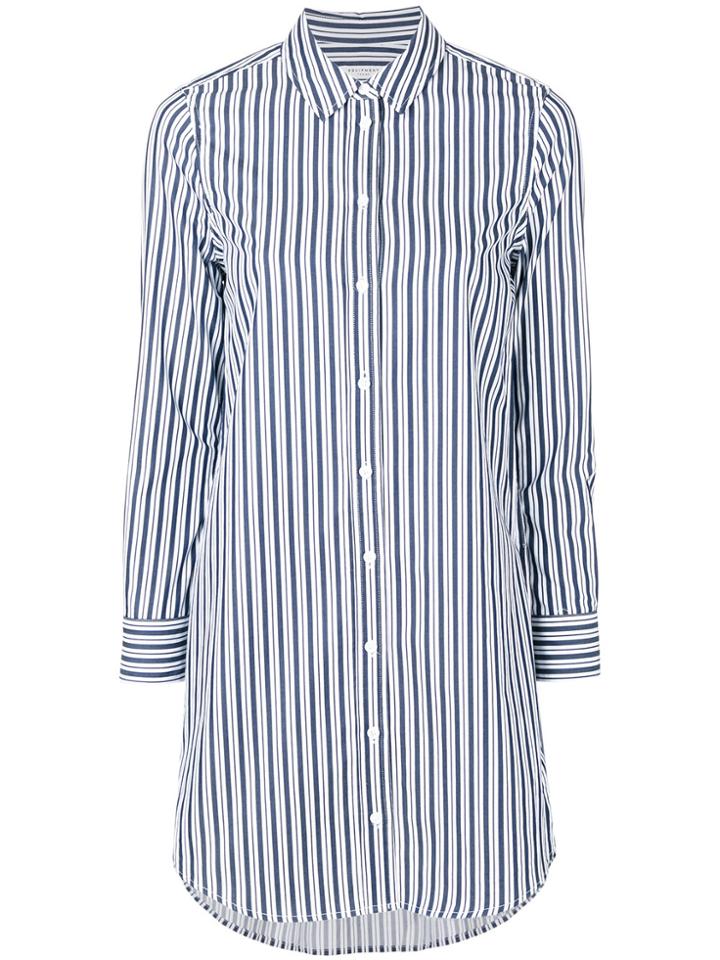 Equipment Striped Shirt Dress - Blue