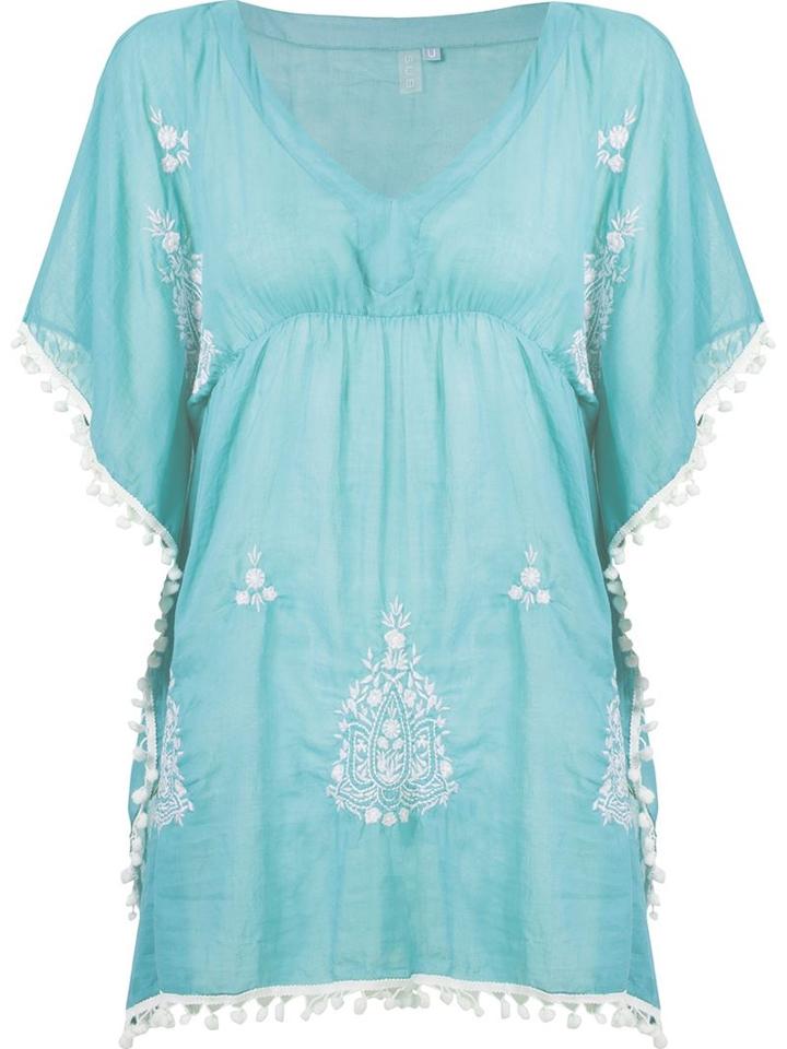 Sub V-neck Embroidered Kaftan