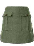 Venroy Straight Mini Skirt - Green