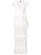Just Cavalli Long Lace Dress - White