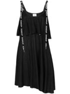 Dondup Layered Logo Strap Dress - Black