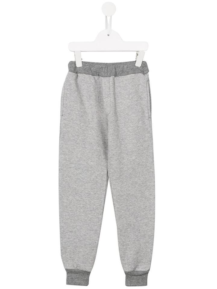 Opililai Striped Trim Track Pants, Boy's, Size: 6 Yrs, Grey