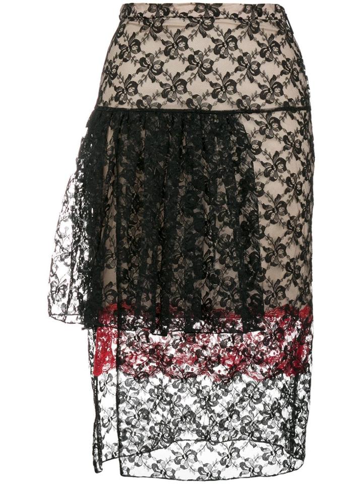Christopher Kane Frill Detail Skirt - Black