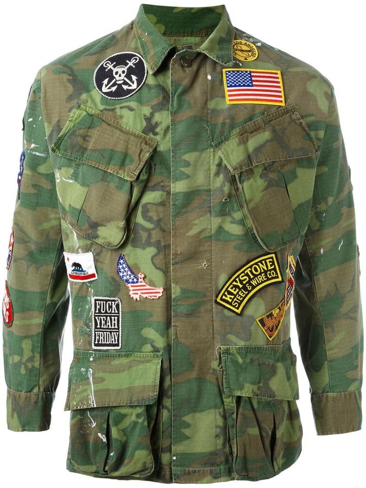 Htc Hollywood Trading Company Military Jacket, Men's, Size: Small, Green, Cotton